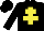 Silk - Black body, yellow cross of lorraine, black arms, black cap