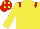Silk - Yellow body, red epaulettes, yellow arms, red diaboloes, red cap, yellow diamonds