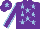 Silk - Purple, light blue stars, light blue seams on sleeves, light blue star on cap