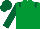 Silk - Emerald green, dark green epaulettes & sleeves, dark green cap