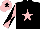 Silk - Black, pink star, pink arms, black diabolo, pink cap, black star