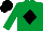 Silk - Emerald green, black diamond, black cap