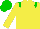 Silk - yellow, green epaulettes, green cap