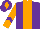 Silk - Purple body, orange stripe, orange arms, purple chevron, purple cap, orange diamond