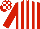 Silk - Red and white stripes, red and white checked cap