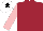 Silk - Maroon, pink sleeves, white cap, black star