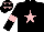 Silk - Black, pink star, pink armlets, black cap, pink stars