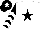 Silk - White, black star, black sleeves, white chevrons, black cap, white star