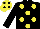 Silk - BLACK, YELLOW spots, BLACK sleeves, YELLOW cap, BLACK spots