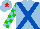 Silk - Light blue, royal blue cross belts, light blue sleeves, green checked, light blue cap, red star