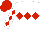 Silk - White, red triple diamond, diamonds on sleeves & cap
