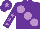 Silk - Purple, large mauve spots, mauve stars on sleeves, mauve star on cap