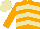 Silk - Orange & beige chevrons, orange sleeves, beige cap