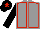 Silk - Grey, red seams, black sleeves, black cap, red star