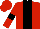 Silk - Red, black panel, black armlets, red cap