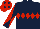 Silk - Dark Blue, Red Diamond hoop, Dark Blue Arms, Red Diabolo, Red Cap, Dark Blue Diamonds