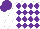 Silk - White & purple diamonds, white sleeves, purple cap