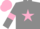 Silk - Grey, Pink star, armlets and cap