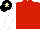 Silk - Red, white sleeves, black cap, beige star