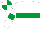 Silk - White, Emerald green hoop and armlets, quartered cap