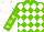 Silk - Light green and white diamonds, light green sleeves, beige stars, white cap