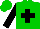 Silk - Green-light body, black saint's cross andre, black arms, green-light cap
