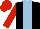 Silk - Black, light blue panel, red sleeves & cap