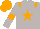 Silk - Light grey, orange star, epaulets, armlets, cap