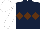 Silk - Dark blue, brown triple diamond, white sleeves and cap