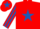 Silk - Red, Royal Blue star, striped sleeves and star on cap