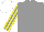Silk - GREY, YELLOW striped sleeves, WHITE cap