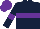 Silk - Dark blue, purple hoop, armlets and cap