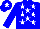Silk - Big-blue body, white stars, blue-light arms, big-blue cap, white star