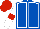 Silk - Royal blue, white seams, white sleeves, red armlets, red cap