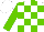 Silk - White, light green checked, light green sleeves, white cap