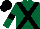 Silk - Dark green, black cross sashes, dark green arms, black armlets, black cap