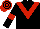 Silk - Black, red chevron and armlets, red and black hooped cap