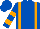 Silk - Royal blue, orange braces, hooped sleeves