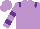 Silk - Mauve, purple epaulettes, hooped sleeves, mauve cap