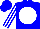 Silk - Blue body, white disc, white arms, blue striped, blue cap