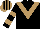 Silk - black, light brown chevron, light brown epaulets, black sleeves, light brown hoops, light brown cap, black stripes