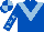 Silk - royal blue, light blue chevron, royal blue sleeves, light blue stars, quartered cap