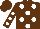Silk - Brown body, white spots, brown arms, white spots, brown cap