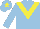 Silk - light blue body, yellow chevron, light blue cap, yellow star