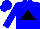 Silk - Blue body, black triangle, blue arms, blue cap