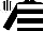 Silk - Black & white hoops, white & black striped cap