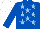 Silk - Royal blue, light blue stars, white cap