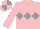 Silk - Pink, grey triple diamond, quartered cap