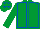 Silk - Emerald green, royal blue seams, emerald green cap, royal blue stars