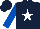 Silk - Dark blue, white star, royal blue sleeves, dark blue cap